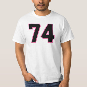Nummer #74 Sports Jersey Pink Black Lucky No. T-shirt