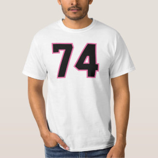 Nummer #74 Sports Jersey Pink Black Lucky No. T-shirt