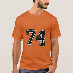 Nummer 74 Varsity Sporttrui 74ste Verjaardag T-shirt
