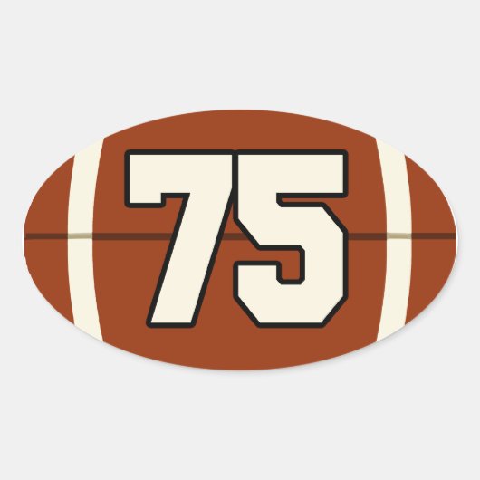Nummer 75 Football Sticker (Voorkant)