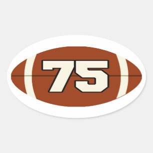 Nummer 75 Football Sticker
