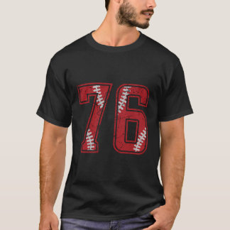 Nummer 76 Noodlijdende Baseball Jersey Nummer T-shirt