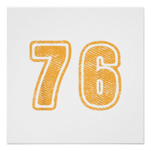 Nummer 76 Op Voorzijde Groot Vet 76 Team Groep Spe Perfect Poster