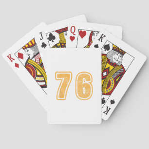 Nummer 76 Op Voorzijde Groot Vet 76 Team Groep Spe Pokerkaarten