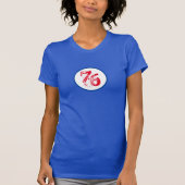  nummer - 76 Rood wit en blauw VS T-shirt (Voorkant)
