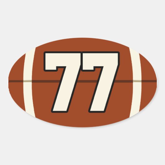Nummer 77 Football Sticker (Voorkant)