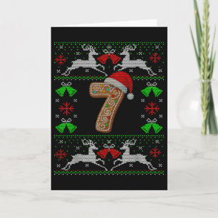 Nummer 7 67 Meme Grappige Lelijke Kerst Xmas T-shi Kaart