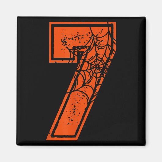 Nummer 7 67 Meme Halloween Pompoen Kostuum Matchin Magneet (Voorkant)