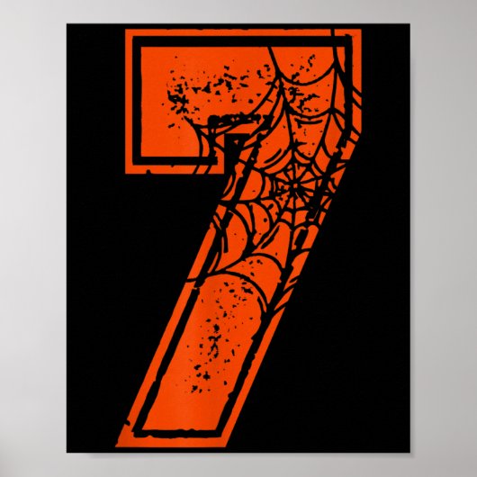 Nummer 7 67 Meme Halloween Pompoen Kostuum Matchin Poster (Voorkant)