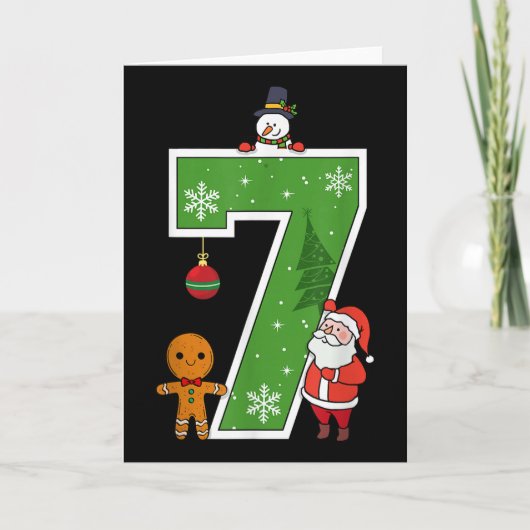 Nummer 7 67 Meme Koppel Pyjama Kerst Matchende Kaart (Voorkant)