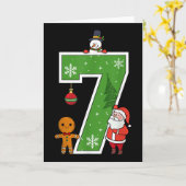 Nummer 7 67 Meme Koppel Pyjama Kerst Matchende Kaart (Gele Bloem)