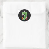 Nummer 7 67 Meme Koppel Pyjama Kerst Matchende Ronde Sticker (Tas)