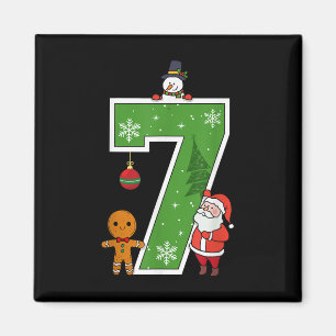 Nummer 7 67 Meme Koppel Pyjama Kerst Overeenkomend Magneet