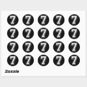 Nummer 7 67 Meme Matching  Ronde Sticker (Vel)