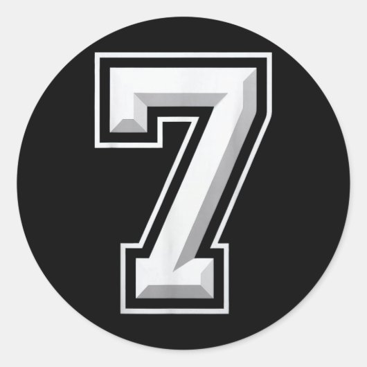 Nummer 7 67 Meme Matching  Ronde Sticker (Voorkant)
