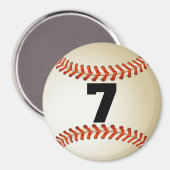 Nummer 7 Baseball Magneet (Voorkant / Achterkant)