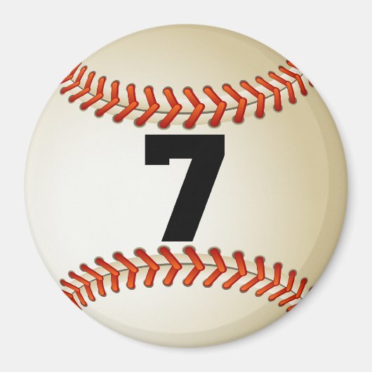 Nummer 7 Baseball Magneet (Voorkant)