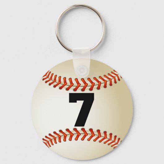 Nummer 7 Baseball Sleutelhanger (Voorkant)