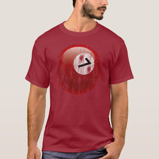 NUMMER 7 BILLIARDS BALL - ERODED AND AGENTSCHAP T-SHIRT (Voorkant)