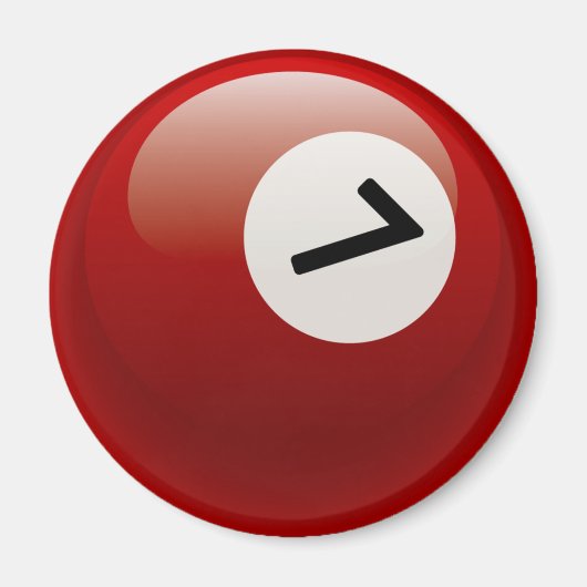NUMMER 7 BILLIARTS BALL MAGNEET (Voorkant)