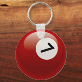 NUMMER 7 BILLIARTS BALL SLEUTELHANGER (Voorkant)