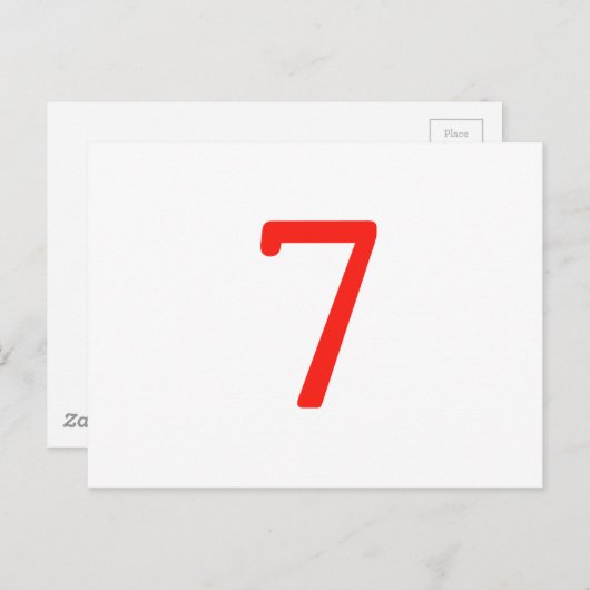 Nummer 7 briefkaart (Voorkant / Achterkant)