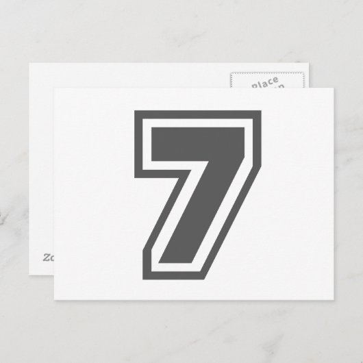 Nummer 7 briefkaart (Voorkant / Achterkant)