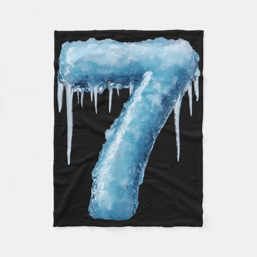 Nummer 7 Fire Ice Nummer Zes Zeven Meme 67 Alpha S Fleece Deken (Voorkant)