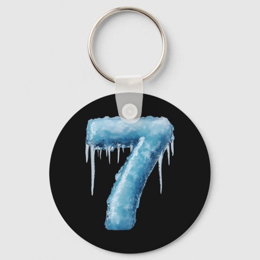 Nummer 7 Fire Ice Nummer Zes Zeven Meme 67 Alpha S Sleutelhanger (Voorkant)