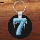 Nummer 7 Fire Ice Nummer Zes Zeven Meme 67 Alpha S Sleutelhanger (Voorkant)