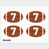 Nummer 7 Football Sticker (Vel)