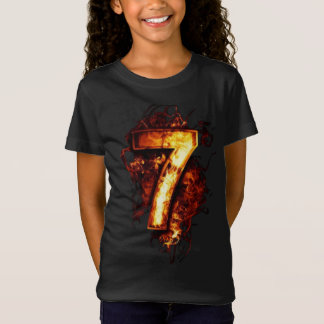 Nummer 7 Graphic Arts in Fire Flame T-shirt