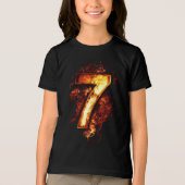 Nummer 7 Graphics Arts in Fire Flame Tri-Blend Shirt (Voorkant)
