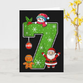 Nummer 7 Grappig 67 Meme Koppel Pyjama Kerstmis Ma Kaart (Gele Bloem)