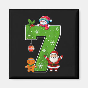 Nummer 7 Grappig 67 Meme Koppel Pyjama Kerstmis Ma Magneet
