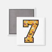 Nummer 7 Grappige Meme Zin 6 7 Zes Zeven Halloween Magneet (Voorkant / Achterkant)
