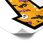 Nummer 7 Grappige Meme Zin 6 7 Zes Zeven Halloween Poster (Hoek)