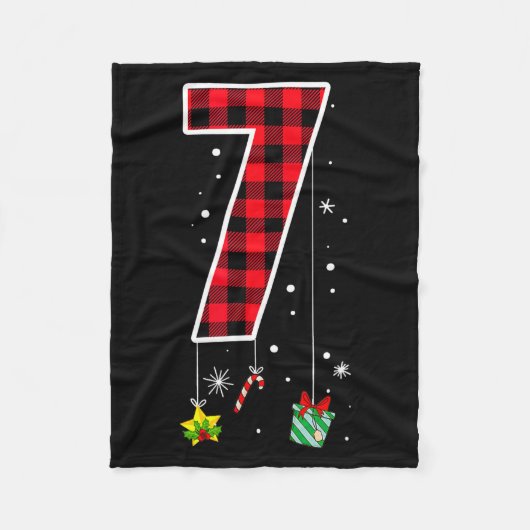 Nummer 7 Grappige Meme Zin 6 7 Zes Zeven Kerstmis Fleece Deken (Voorkant)