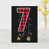 Nummer 7 Grappige Meme Zin 6 7 Zes Zeven Kerstmis Kaart (Gele Bloem)