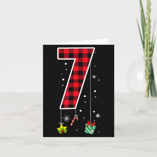 Nummer 7 Grappige Meme Zin 6 7 Zes Zeven Kerstmis Kaart (Voorkant)