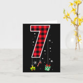 Nummer 7 Grappige Meme Zin 6 7 Zes Zeven Kerstmis Kaart (Gele Bloem)
