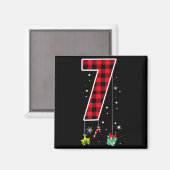 Nummer 7 Grappige Meme Zin 6 7 Zes Zeven Kerstmis Magneet (Voorkant / Achterkant)