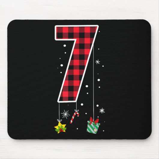 Nummer 7 Grappige Meme Zin 6 7 Zes Zeven Kerstmis Muismat (Voorkant)
