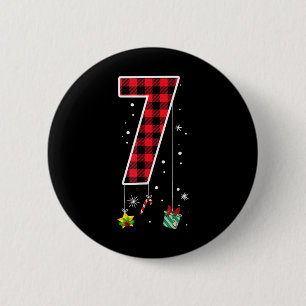 Nummer 7 Grappige Meme Zin 6 7 Zes Zeven Kerstmis Ronde Button 5,7 Cm