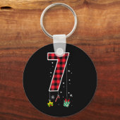 Nummer 7 Grappige Meme Zin 6 7 Zes Zeven Kerstmis Sleutelhanger (Voorkant)