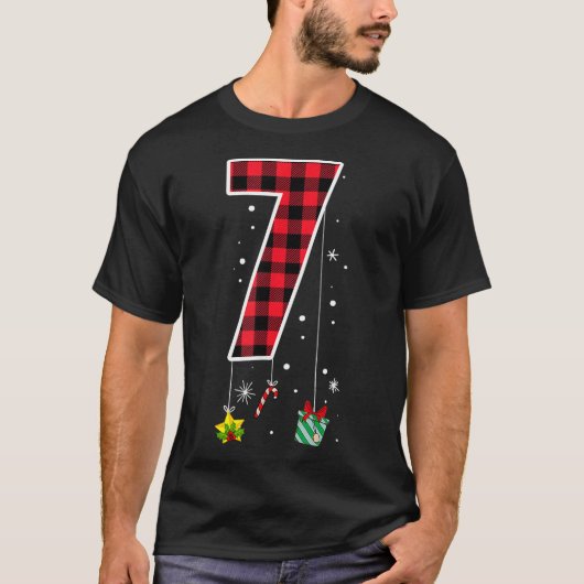 Nummer 7 Grappige Meme Zin 6 7 Zes Zeven Kerstmis T-shirt (Voorkant)