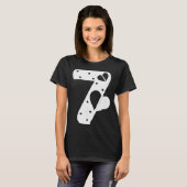 Nummer 7 Hartjes Liefde 67 Koppel Bijpassende Kers T-shirt (Voorkant volledig)