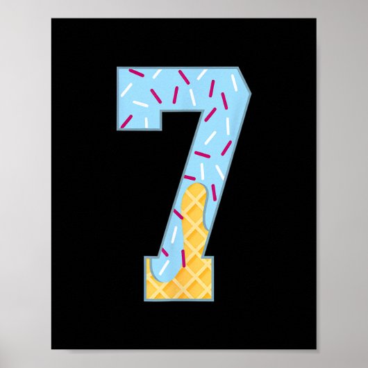Nummer 7 Ijs Drip 67 Meme Koppel Halloween C Poster (Voorkant)