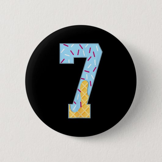 Nummer 7 Ijs Drip 67 Meme Koppel Halloween C Ronde Button 5,7 Cm (Voorkant)