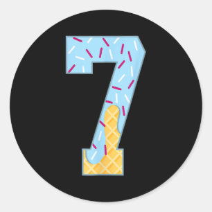 Nummer 7 Ijs Drip 67 Meme Koppel Halloween C Ronde Sticker